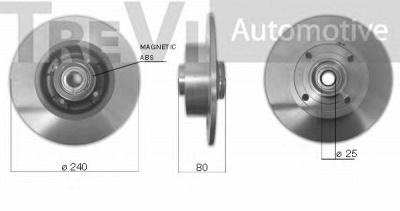 TREVI AUTOMOTIVE wb2268 -  Комплект подшипника ступицы колеса
